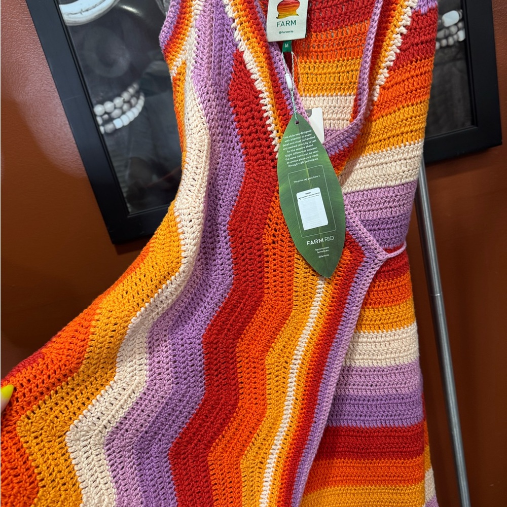 FARM Rio Multicolor Striped Mini Dress